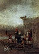 Francisco de Goya The Strolling Players painting